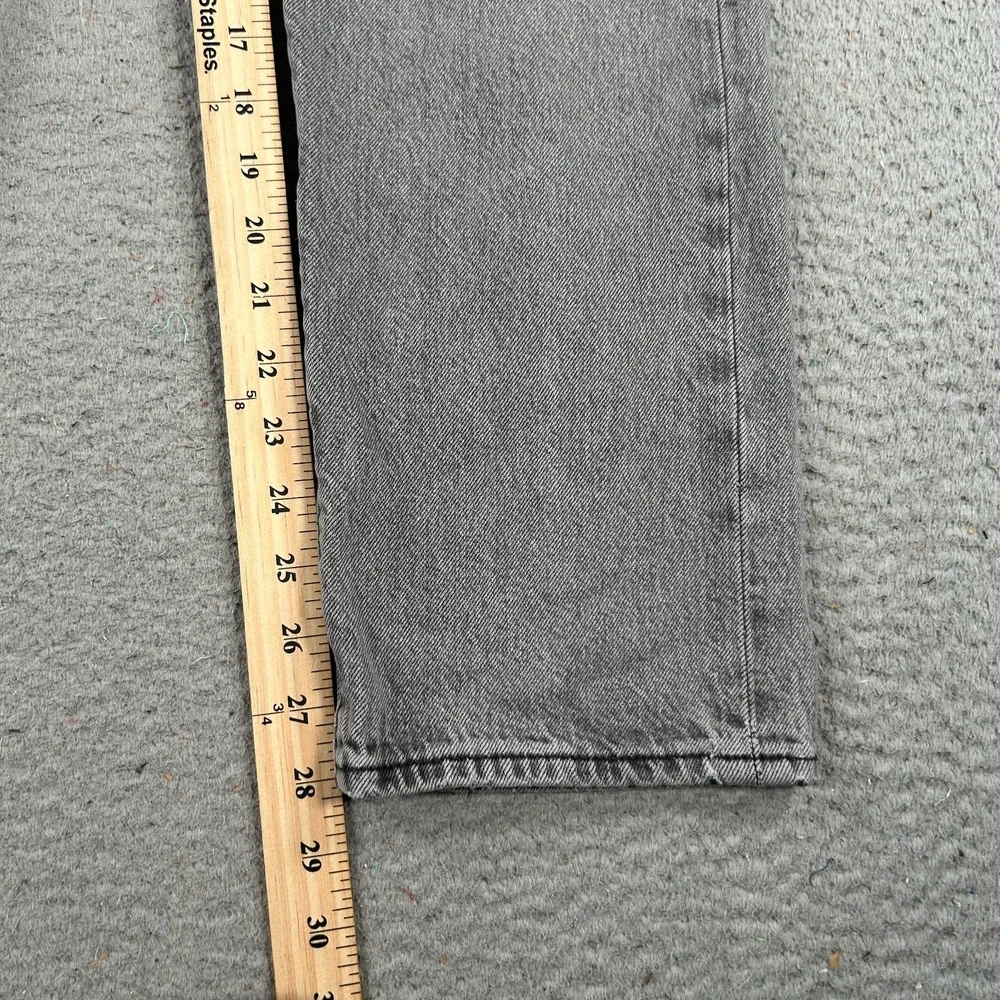Levi's 501 '93 Jeans Men's 30x28 Gray Denim Straight Faded Distressed Button Fly